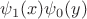 $\psi_1(x) \psi_0(y)$