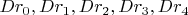 $D r_0, D r_1, D r_2, D r_3, D r_4$