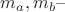 $m_a,m_b$--