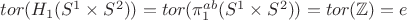 $ tor(H_{1}(S^{1}\times S^{2}))=tor(\pi_{1}^{ab}(S^{1}\times S^{2}))=tor(\mathbb{Z})=e $