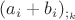 $(a_i+b_i)_{;_k}$