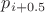 $p_{i+0.5}$