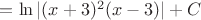 $=\ln|(x+3)^2(x-3)|+C$