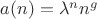 $a(n)=\lambda^nn^g$