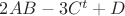 $2AB -3 C^t+D $
