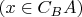 $(x \in C_BA)$