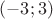$(-3; 3)$