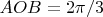 $AOB=2\pi/3$