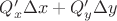 $Q'_x\Delta x+Q'_y\Delta y$