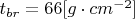 $t_{br} = 66 [g\cdot cm^{-2}]$
