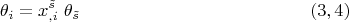 $$\theta_i=x^{\tilde s}_{,i}\;\theta_{\tilde s}\eqno (3,4)$$