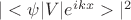 $|<\psi|V|e^{ikx}>|^2$