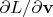 $\partial{L}/\partial{\bf{v}}$