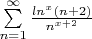 $\sum\limits_{n=1}^{\infty}  \frac{ln^x(n+2)}{n^\(x+2\)}$