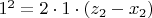 $1^2=2\cdot1\cdot(z_2-x_2)$