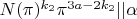 $N(\pi)^{k_2}\pi^{3a-2k_2}|| \alpha$