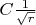$C\frac{1}{\sqrt r}$