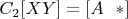 $C_2[XY] = [A~~\ast]$