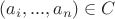 $(a_i ,...,a_n ) \in C$