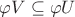 $\varphi V\subseteq\varphi U$