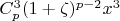$C_p^3 (1+\zeta)^{p-2} x^3$