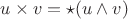 $u\times v = \star(u\wedge v)$ $u\times v = \star(u\wedge v)$
