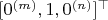 $[0^{(m)},1,0^{(n)}]^\top$