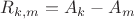 $R_{k,m}=A_k-A_m$