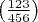 $\left(\frac{123}{456}\right)$
