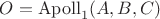 $O=\mathrm{Apoll}_1(A,B,C)$