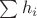 $\sum h_i$