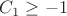 $C_1 \geq -1$ $C_1 \geq -1$