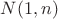 $ N(1,n)$