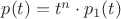 $p(t) = t^n \cdot p_1(t)$