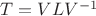 $\[T = VL{V^{ - 1}}\]$