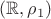 $(\mathbb{R}, \rho_1)$