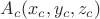$A_c(x_c, y_c, z_c)$