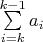 $\sum\limits_{i=k}^{k-1} a_i$