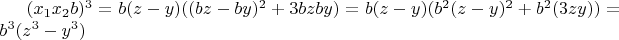 $(x_1x_2b)^3=b(z-y)((bz-by)^2+3bzby)=b(z-y)(b^2(z-y)^2+b^2(3zy))=b^3(z^3-y^3)$