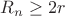 $R_n\geq2r$ $R_n\geq2r$