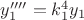 $y_1''''=k_1^4 y_1$
