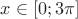 $x\in[0;3\pi]$