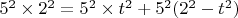 $5^2\times2^2=5^2\times t^2+5^2(2^2-t^2)$