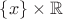 $\{x\} \times \mathbb{R}$