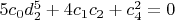 $5 c_0 d_2^5+4 c_1 c_2+c_4^2=0$