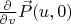 $\frac{\partial}{\partial v} \vec{P}(u,0)$