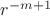 $r^{-m+1}$