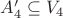 $A'_4 \subseteq V_4$