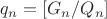 $q_n = [G_n/Q_n]$
