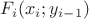 $F_i (x_i; y_{i-1})$